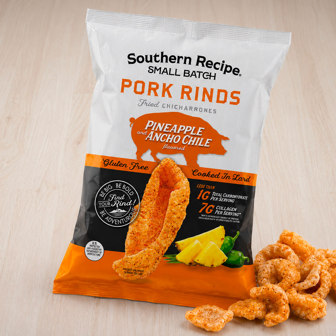 Pineapple & Ancho Chile Pork Rinds