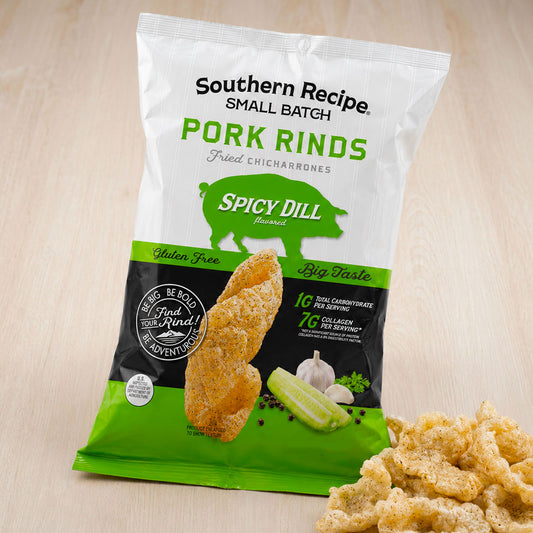 Southern Recipe Small Batch Spicy Dill Pork Rinds