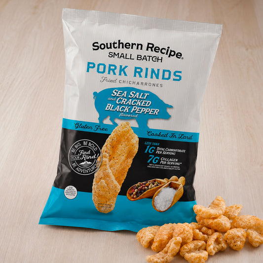 Sea Salt & Cracked Black Pepper Pork Rinds